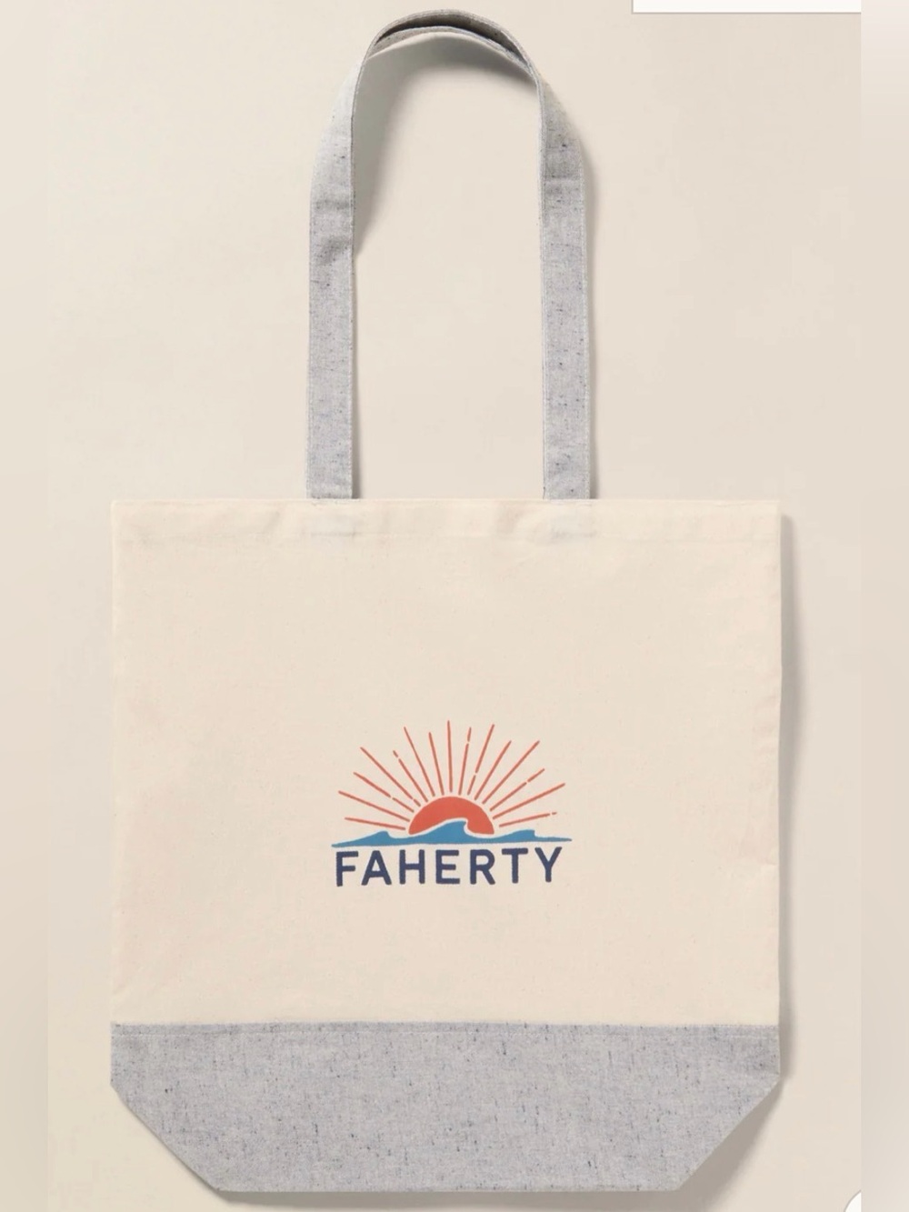 Faherty Canvas Signature Logo Tote